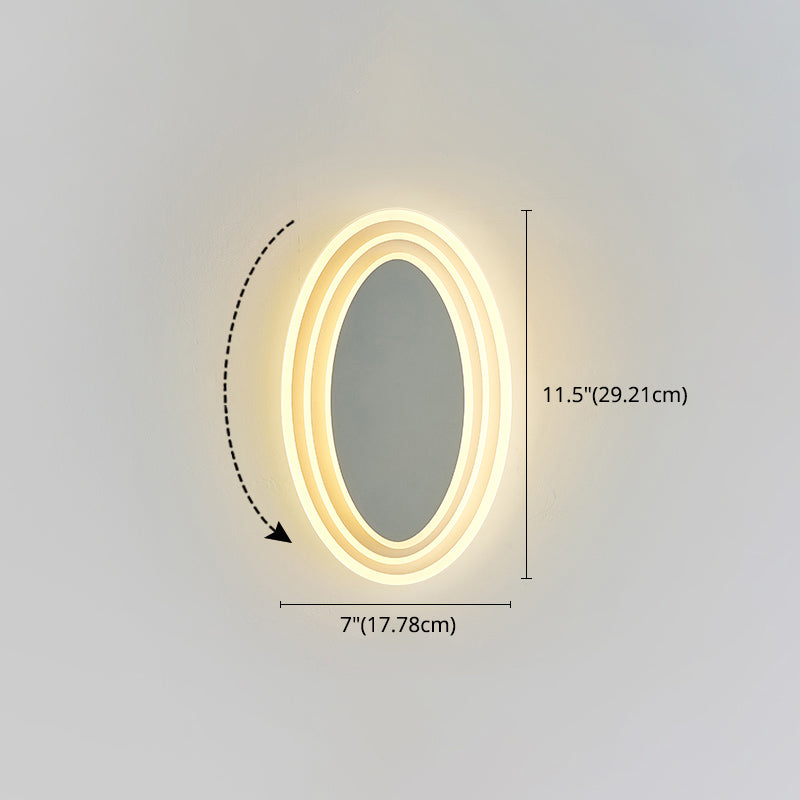 Luz de pared de metal en capas aplanadoras de estilo LED de estilo nórdico para sala de estar para sala de estar
