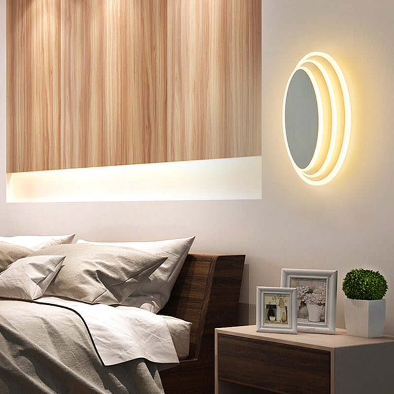 Luz de pared de metal en capas aplanadoras de estilo LED de estilo nórdico para sala de estar para sala de estar