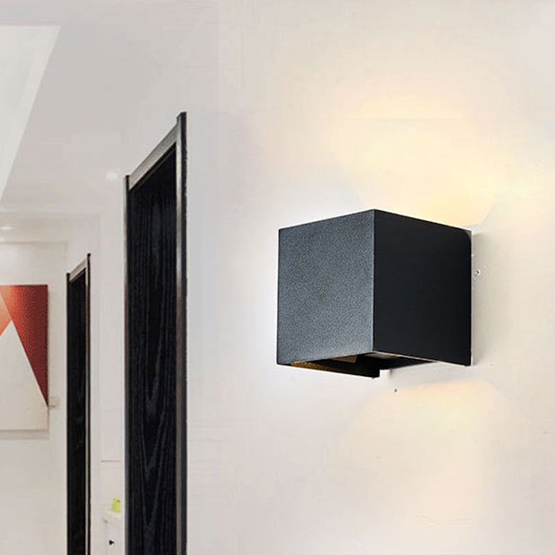 Metall Quadratleuchte LED -LED -Wandleuchte minimalistische LED -Wandleuchte