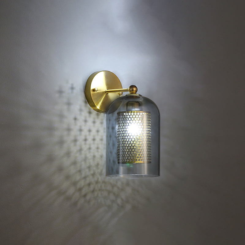 Glass Shaded Wall Light Sconce Nordic Style Wall Lighting Fixture for Living Room