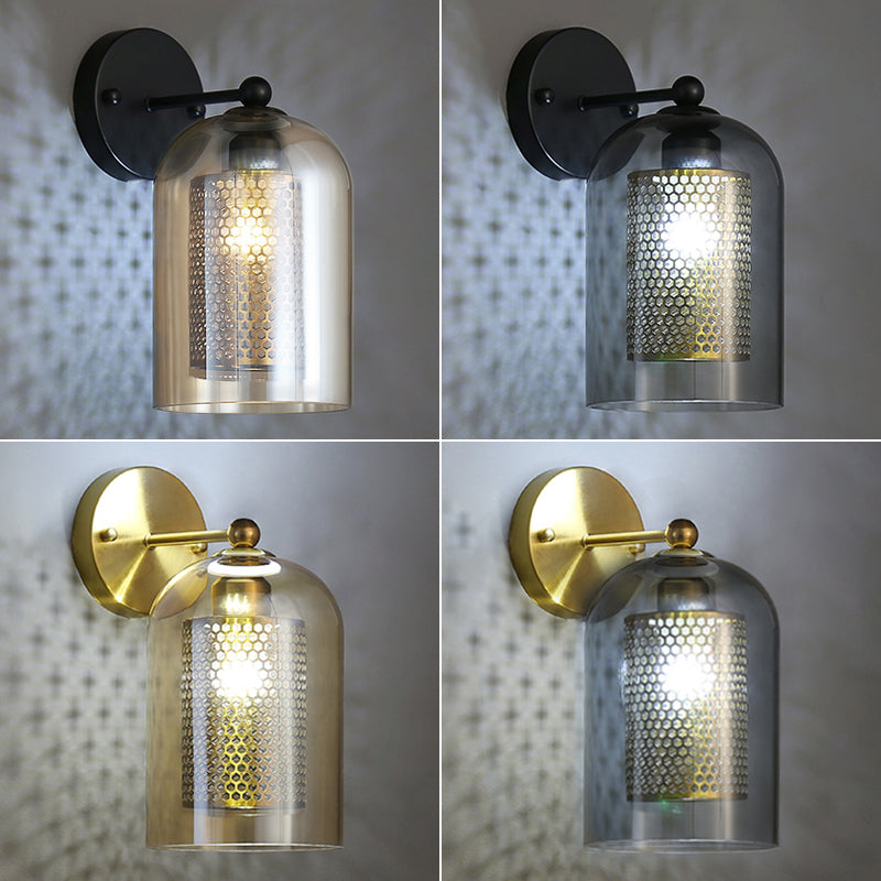 Glass Shaded Wall Light Sconce Nordic Style Wall Lighting Fixture for Living Room