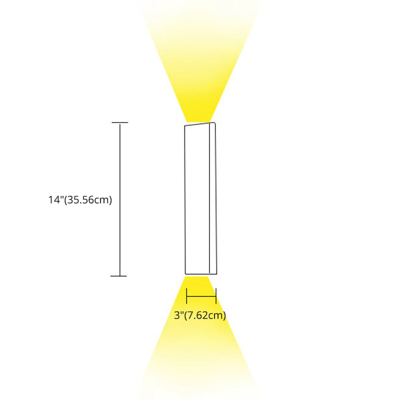 Luz de pared de triángulo de metal lámpara de pared de estilo LED simple iluminación de apliques de pared para sala de estar