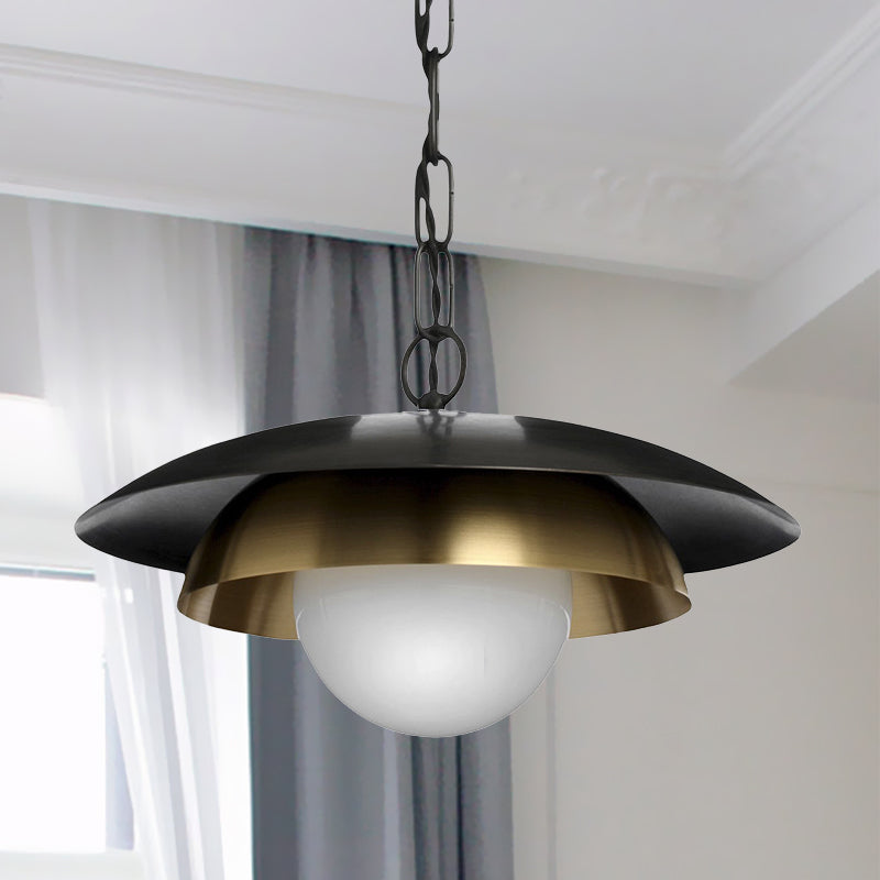Plafonnage à balle en métal Contemporain 1 tête en laiton suspendu luminaire pour porche