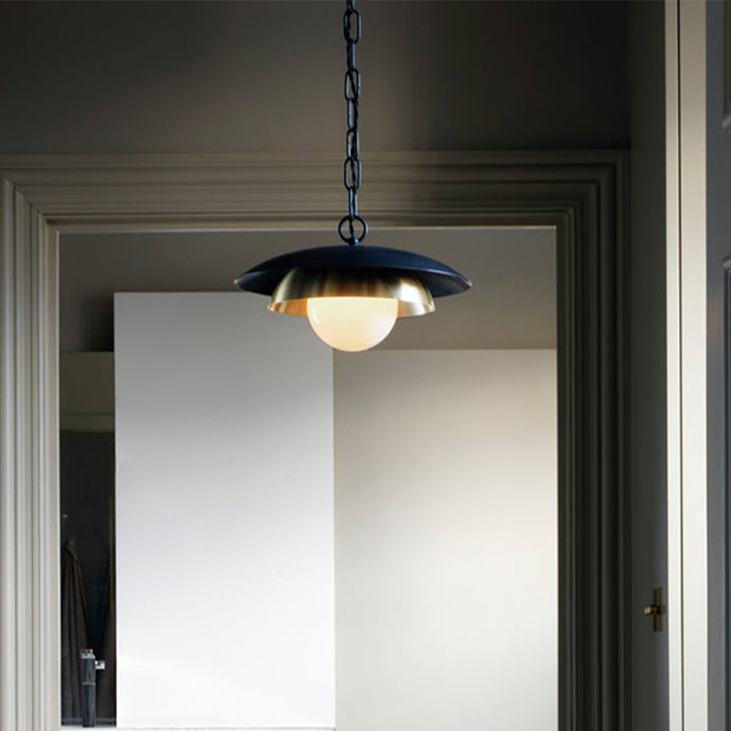 Plafonnage à balle en métal Contemporain 1 tête en laiton suspendu luminaire pour porche