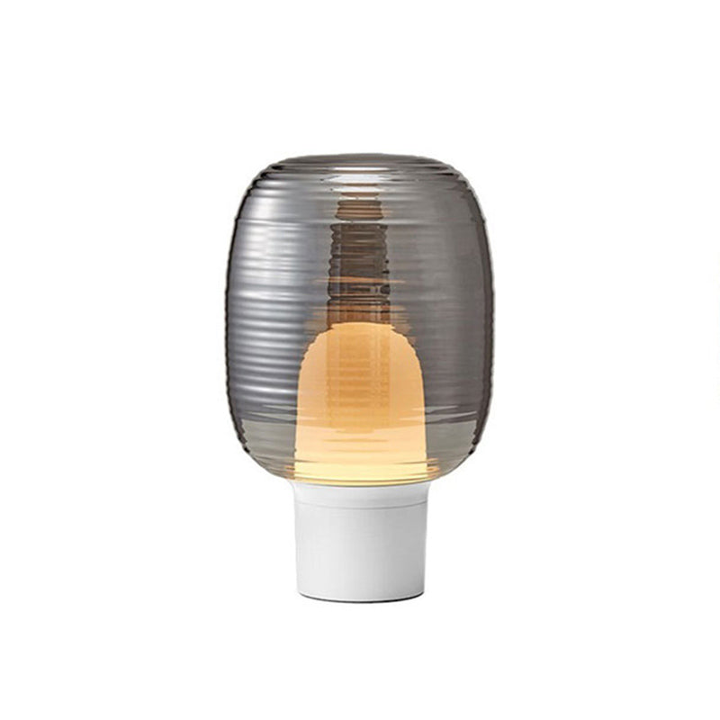 Postmodern Capsule Shade Table Lamp Glass 1 Head Bedroom Nightstand Light