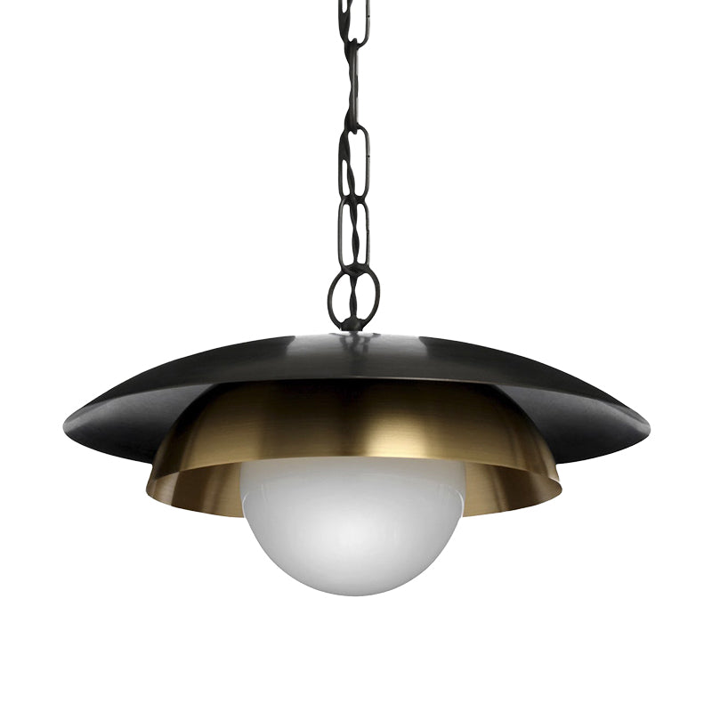 Plafonnage à balle en métal Contemporain 1 tête en laiton suspendu luminaire pour porche