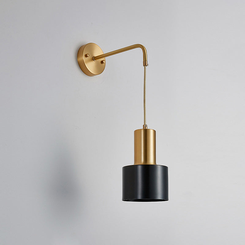 Accesorio de iluminación de pared de cilindro de la sala de estar de metal de estilo nórdico iluminación de pared de la pared