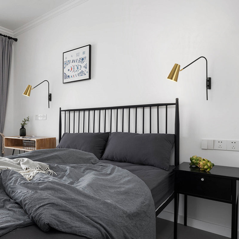 Messingkegel Wandmontage Beleuchtung Modernismus 1 Kopf Metallleuchte für Wohnzimmer