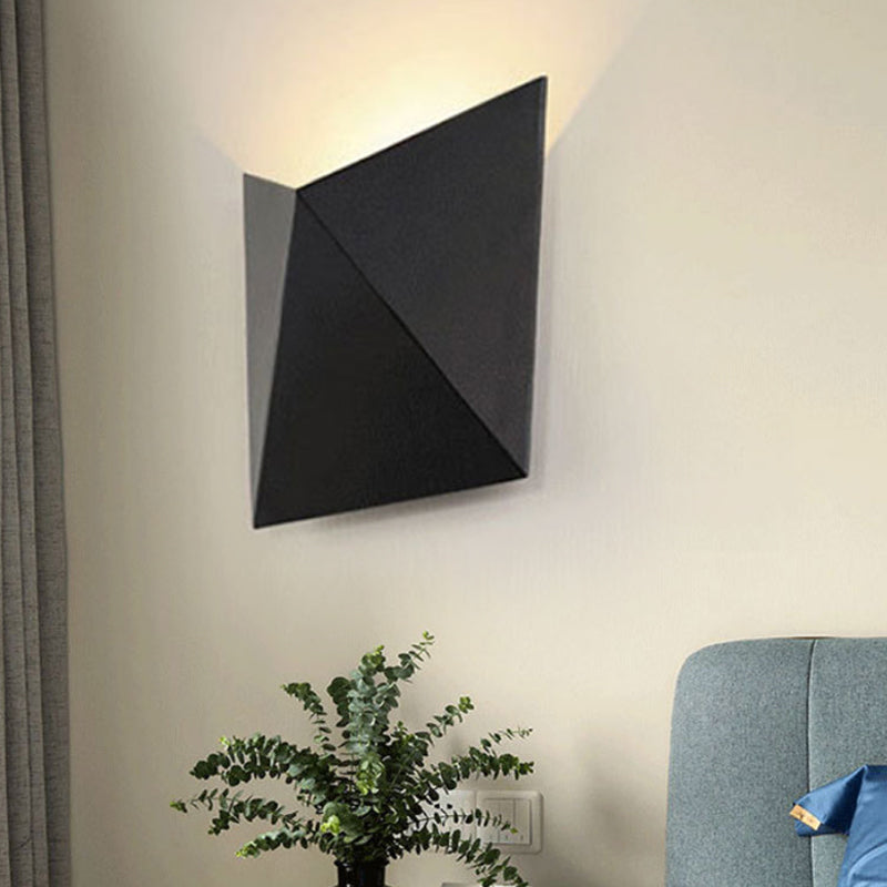 Geometrische metalen wand SCONCE Licht Modernisme Led Black Wall Lighting in warm/wit licht