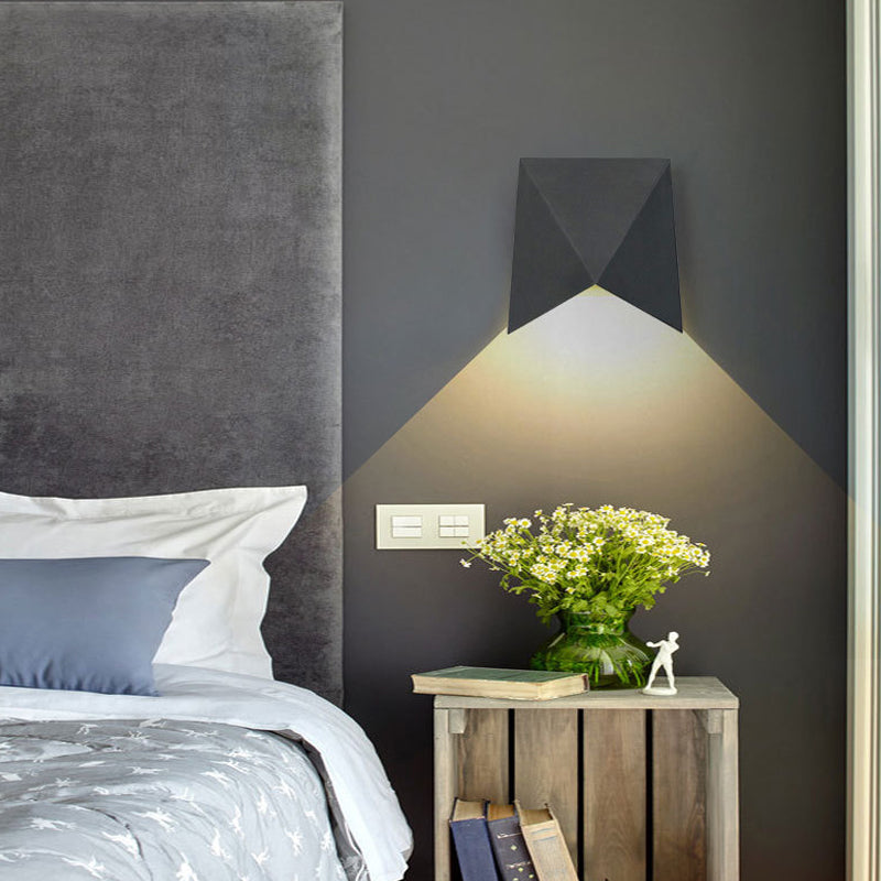 Geometrische metalen wand SCONCE Licht Modernisme Led Black Wall Lighting in warm/wit licht