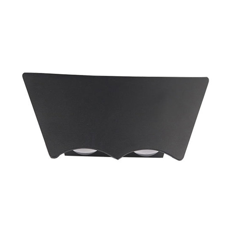 Lámpara de montaje de pared de metal LED de pared geométrica negra de pared de metal moderna en luz cálida/blanca