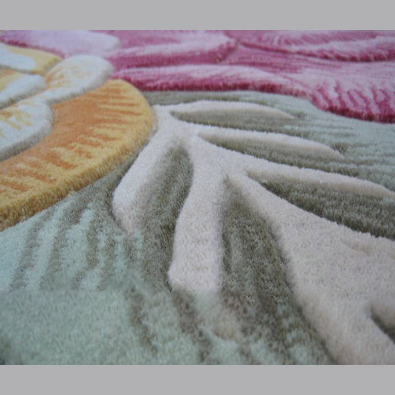 Beige Modern Area Carpet Polyester Tribal Pattern Rug Non-Slip Area Rug for Home Decor