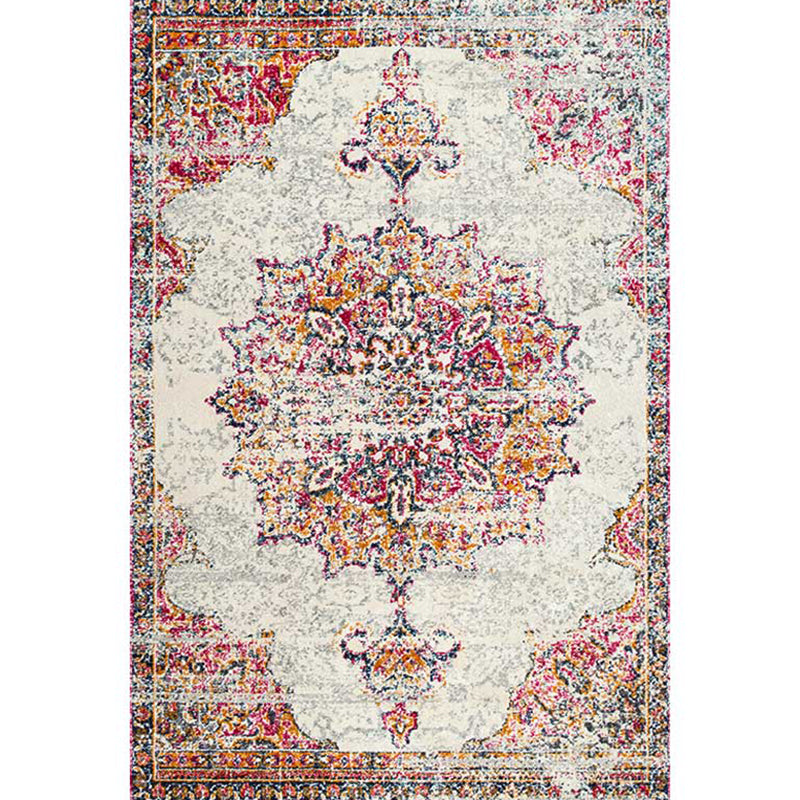 Blauer Vintage Teppich Polyester Grafikbereich Teppich nicht rutschfestem Innenteppich für Salon