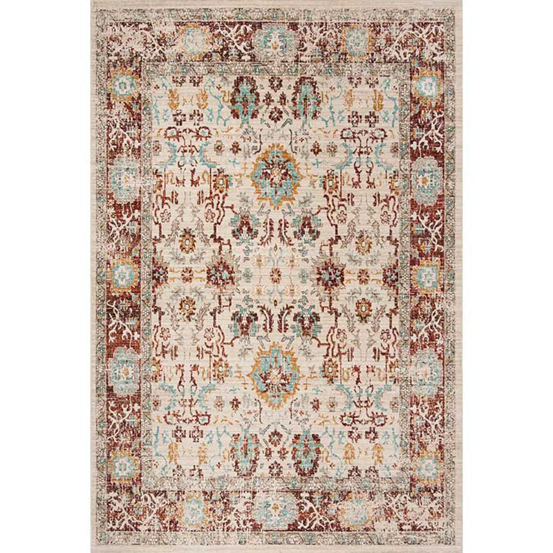 Blauer Vintage Teppich Polyester Grafikbereich Teppich nicht rutschfestem Innenteppich für Salon