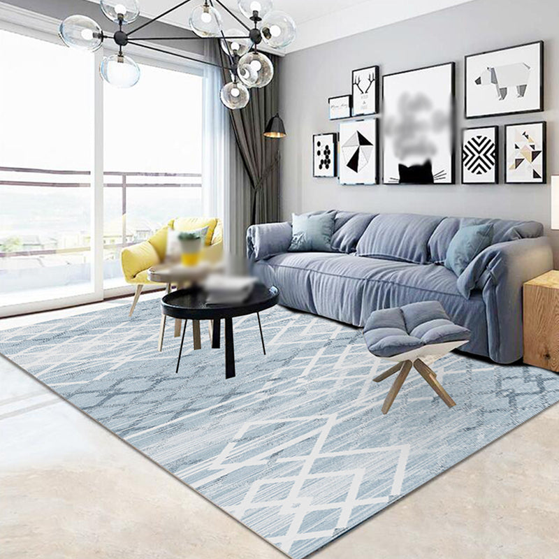 Funky Geometric Area Carpet Simplicity Indoor Rug Polyester Stain Resistant Carpet for Home Decor