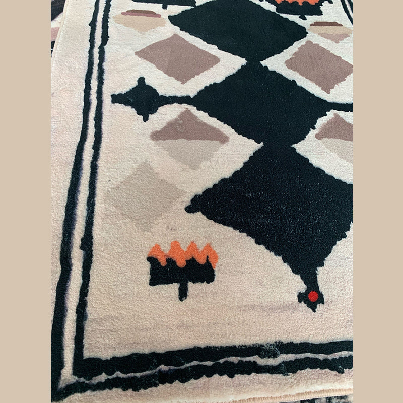 Fancy Morocco Area Rug Antique Pattern Polyester Area Carpet Anti-Slip Rug for Living Room