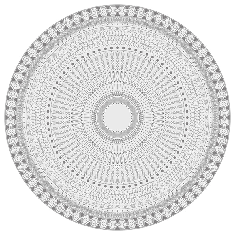 White Bedroom Area Carpet Bohemian Americana Pattern Rug Polyester Washable Rug