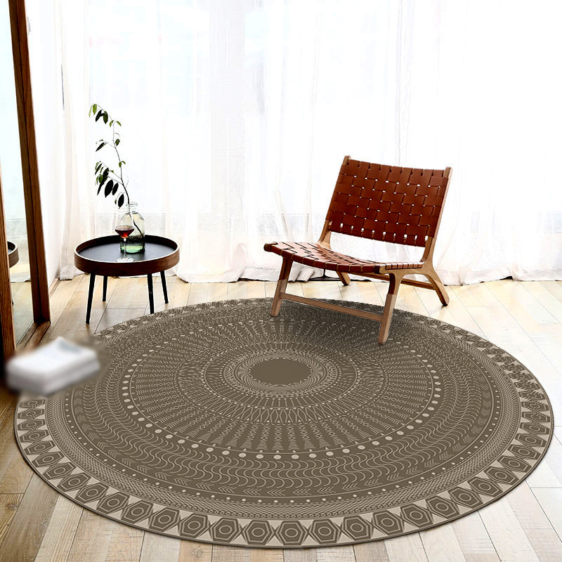 White Bedroom Area Carpet Bohemian Americana Pattern Rug Polyester Washable Rug
