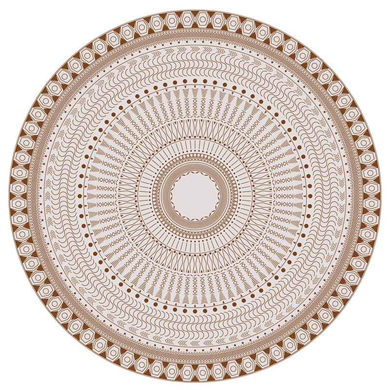 White Bedroom Area Carpet Bohemian Americana Pattern Rug Polyester Washable Rug