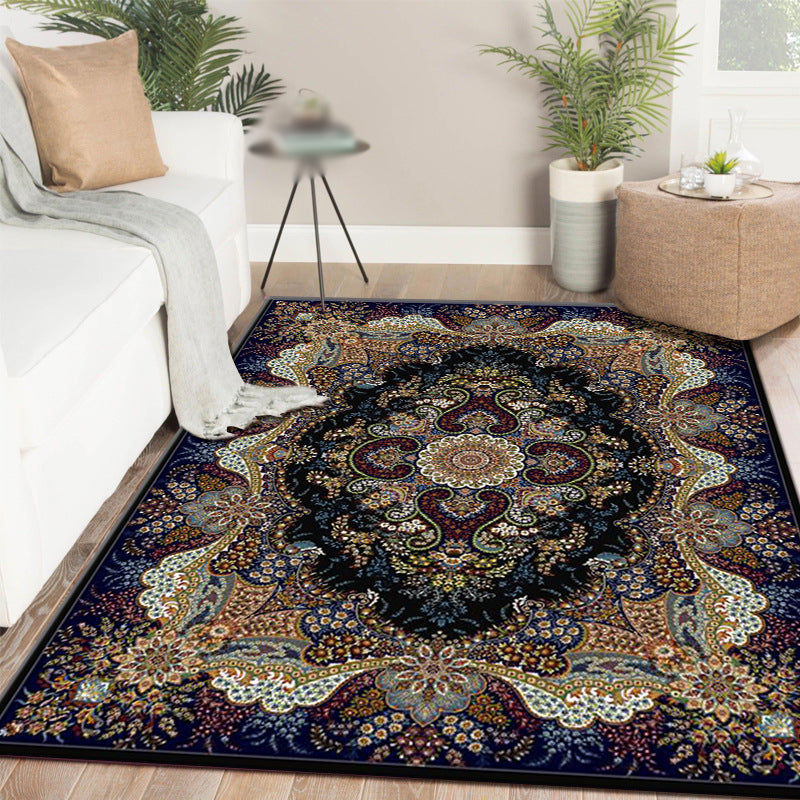 Shabby Chic Tribal Print Rug Retro Washable Carpet Polyester Anti-Slip Indoor Rug for Home Decor