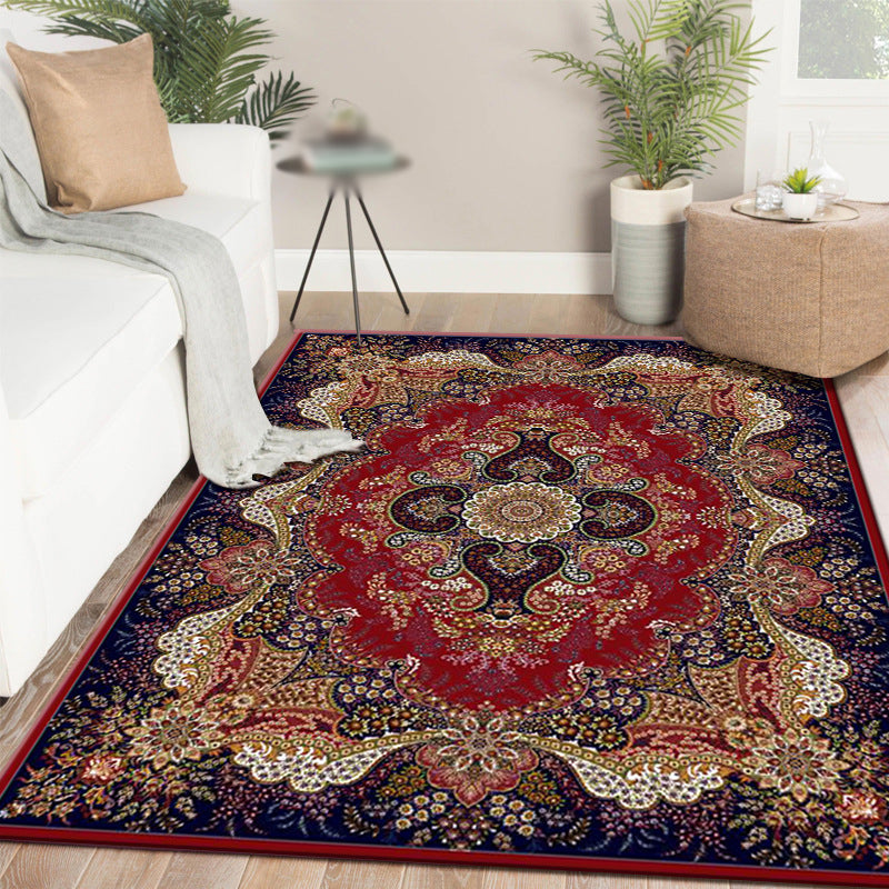Shabby Chic Tribal Print Rug Retro Washable Carpet Polyester Anti-Slip Indoor Rug for Home Decor
