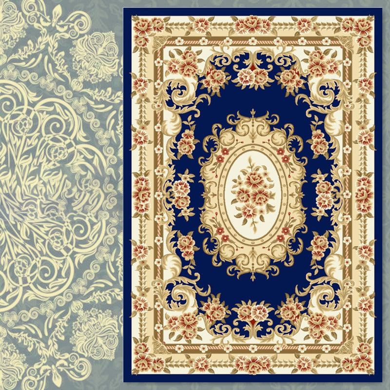 Vintage-Teppich für Heimdekoration, ethnisches Muster, Polyester, schmutzabweisender Teppich für den Innenbereich