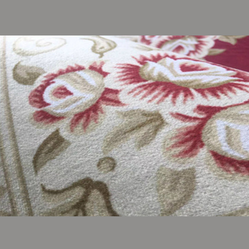Vintage-Teppich für Heimdekoration, ethnisches Muster, Polyester, schmutzabweisender Teppich für den Innenbereich