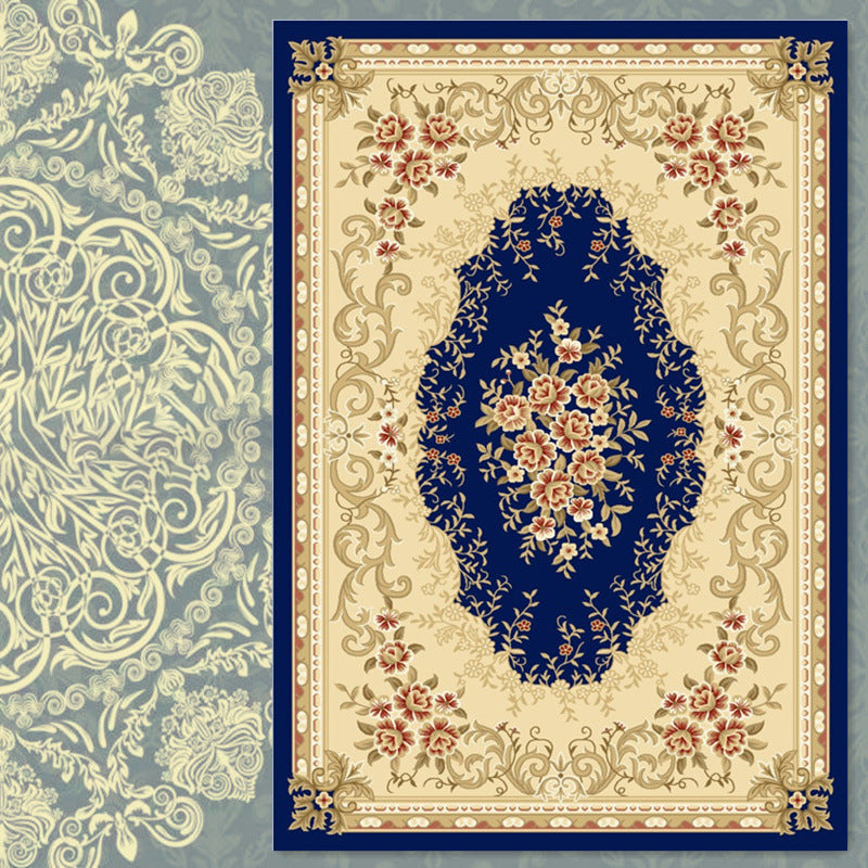 Nostalgie Ethnisch gedruckter Teppichpolyester Teppich Haustierfreundlicher Innenteppich für Wohnzimmer