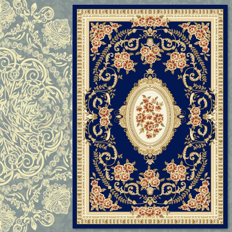 Nostalgie Ethnisch gedruckter Teppichpolyester Teppich Haustierfreundlicher Innenteppich für Wohnzimmer