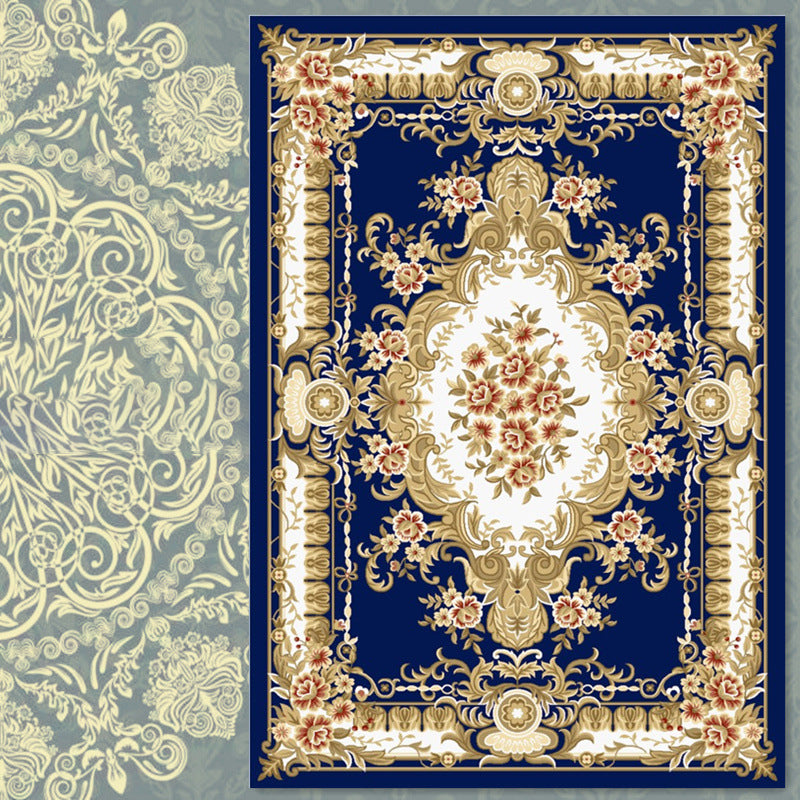 Nostalgie Ethnisch gedruckter Teppichpolyester Teppich Haustierfreundlicher Innenteppich für Wohnzimmer