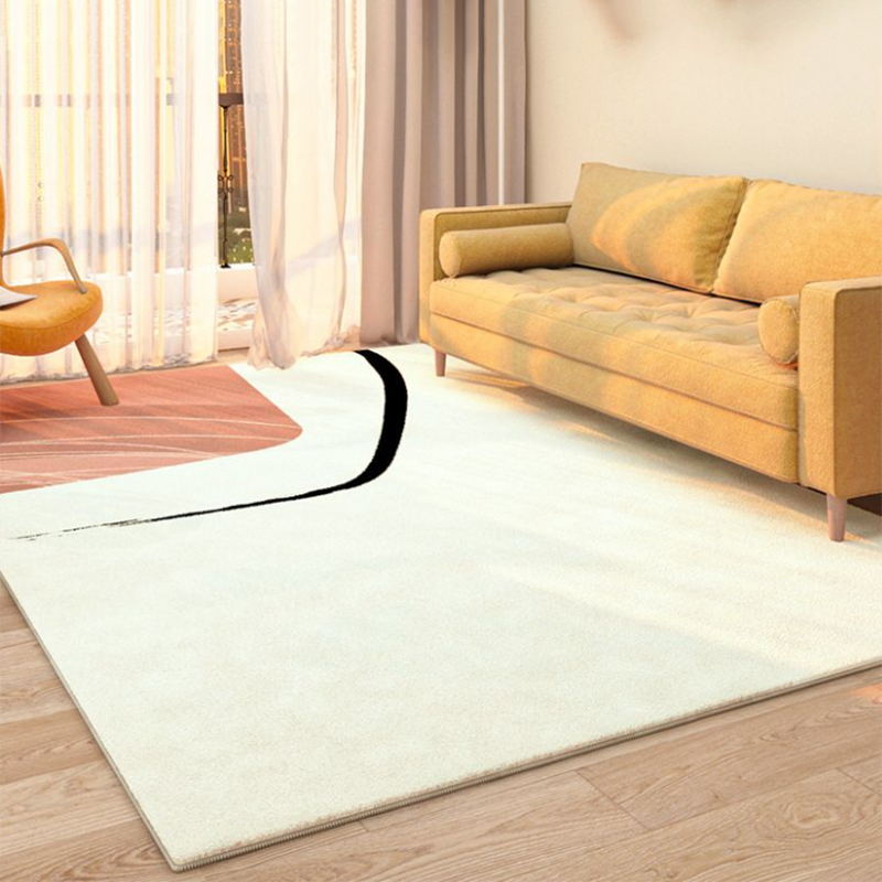 Light Blue Modern Rug Polyester Circle Indoor Rug Washable Area Rug for Home Decor
