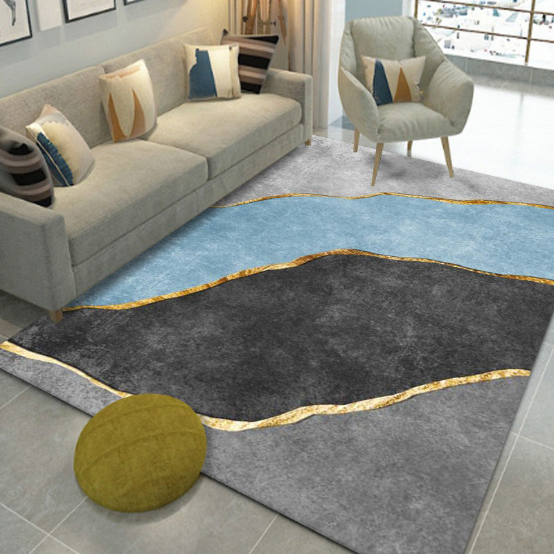 Trendy Home Decoration Rug Spinning Printed Area Rug Polyester Stain Resistant Indoor Carpet