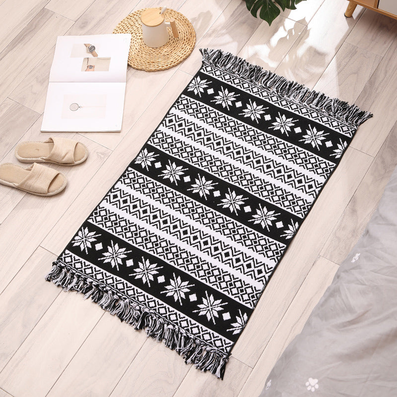 Bohemian Southwestern Print Carpet Cotton Mélangez Tapis Risqueur RÉVERSIBLE À L'INTÉRIEUR FRIANT