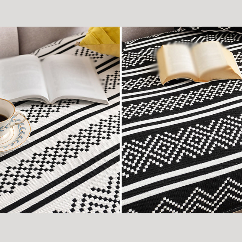 Bohemian Southwestern Print Carpet Cotton Mélangez Tapis Risqueur RÉVERSIBLE À L'INTÉRIEUR FRIANT