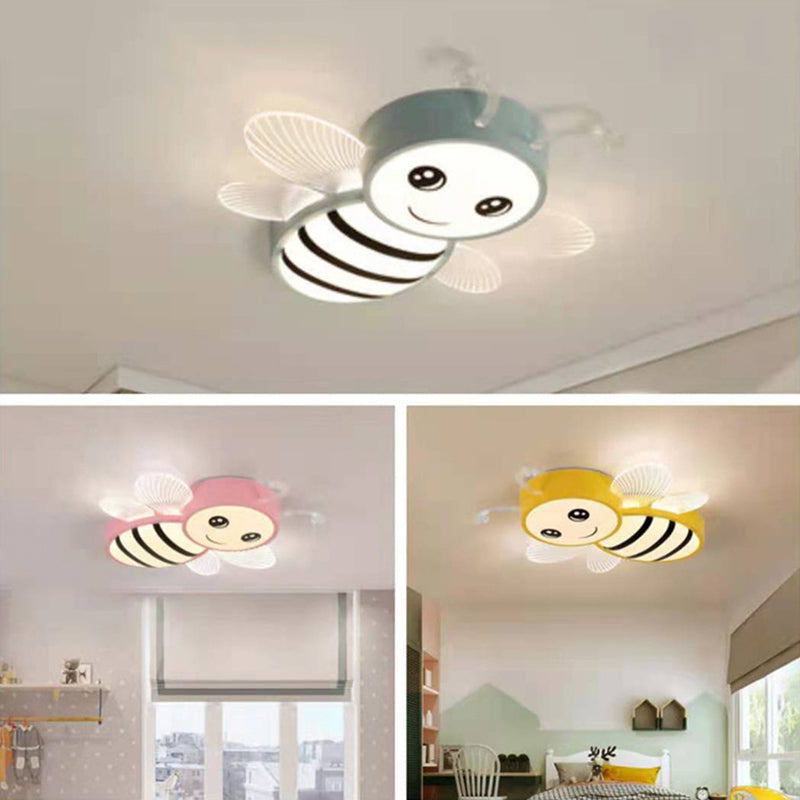 Kinder kreative Bienendecke Licht Schmiedeeisen Deckenbefestigung mit Acrylatschatten