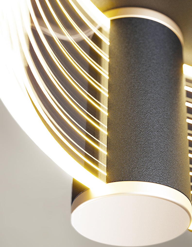 1-Circulo de luz moderno de luz de descarga de luz LED techo de metal LED montado para la sala de estar