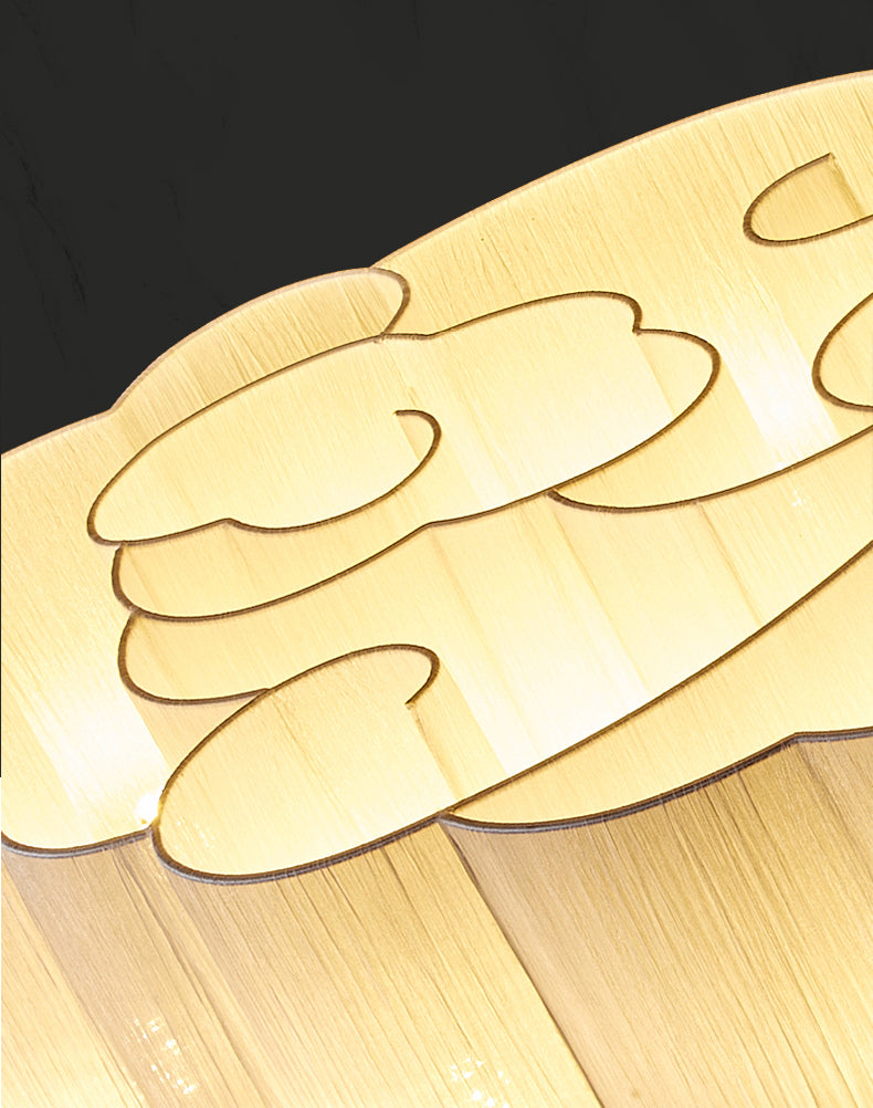 White Minimalism Flush Mount Oval Stoff Flush Ceiling Light für Esszimmer