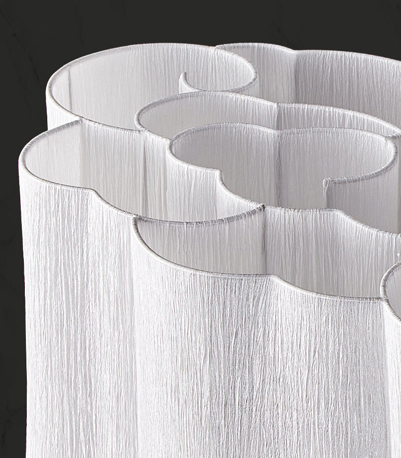 White Minimalism Flush Mount Oval Stoff Flush Ceiling Light für Esszimmer