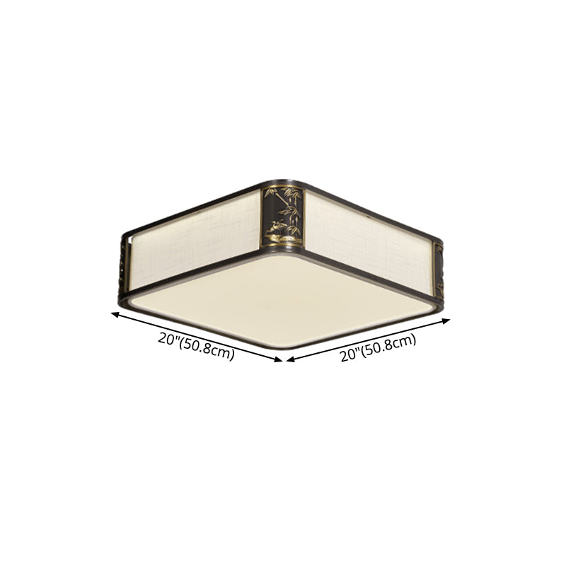 Metal Minimalism 1-Light Flush Mount Lamp Squared Flush Ceiling Light for Bedroom