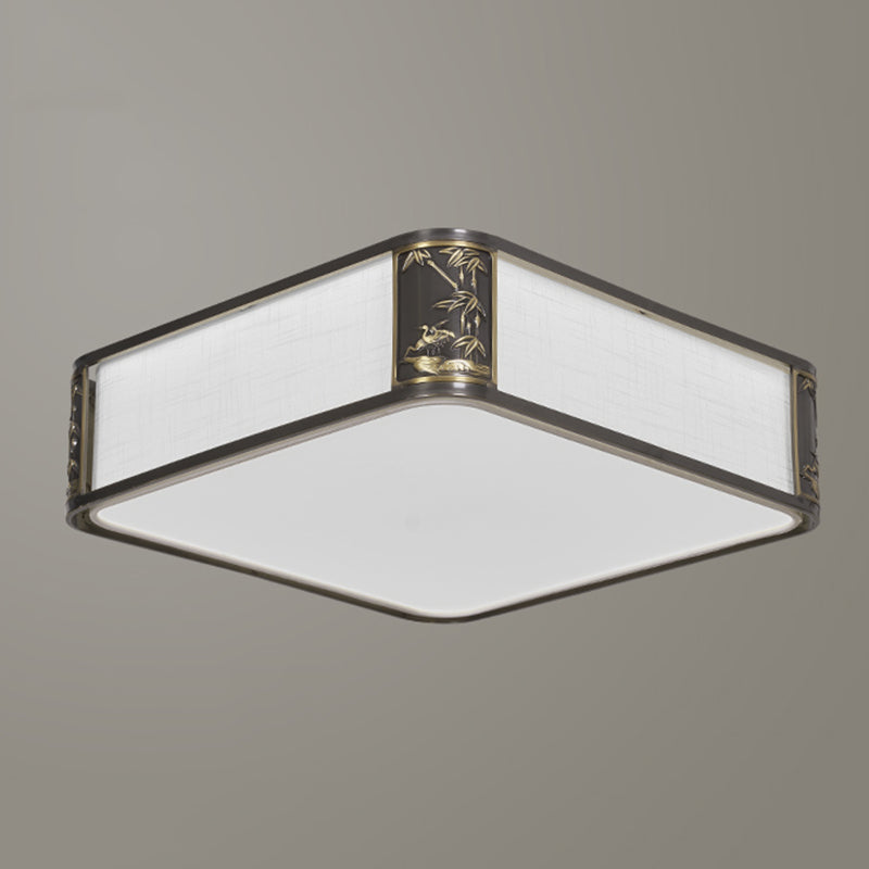 Metal Minimalism 1-Light Flush Mount Lamp Squared Flush Ceiling Light for Bedroom