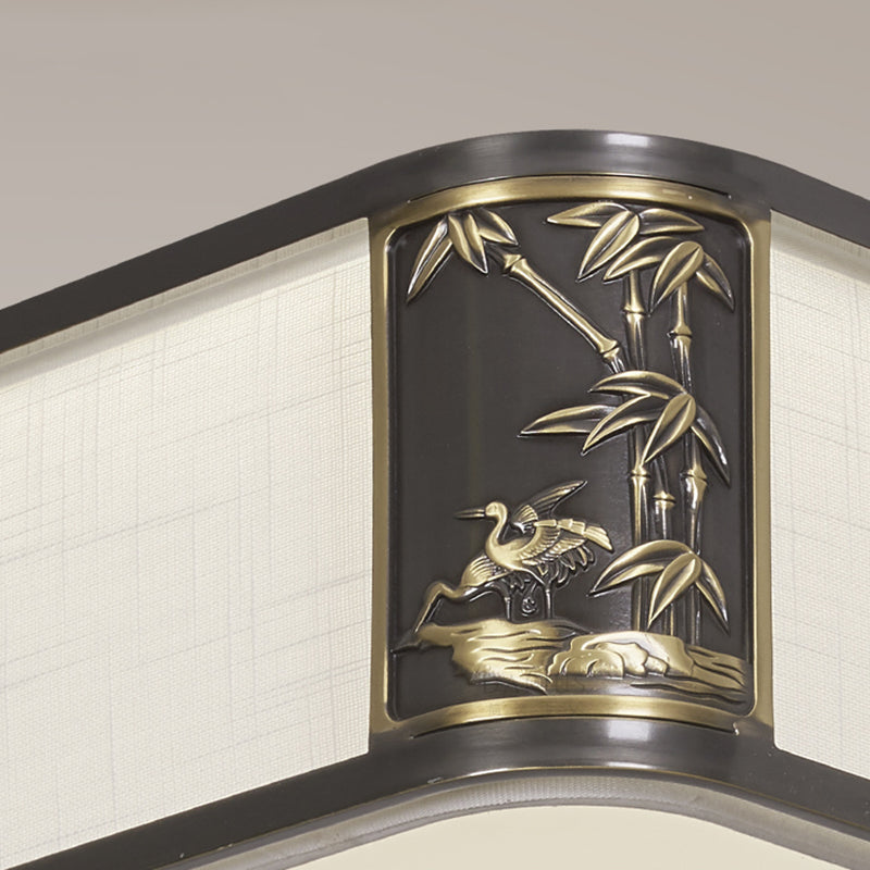 Metal Minimalism 1-Light Flush Mount Lamp Squared Flush Ceiling Light for Bedroom