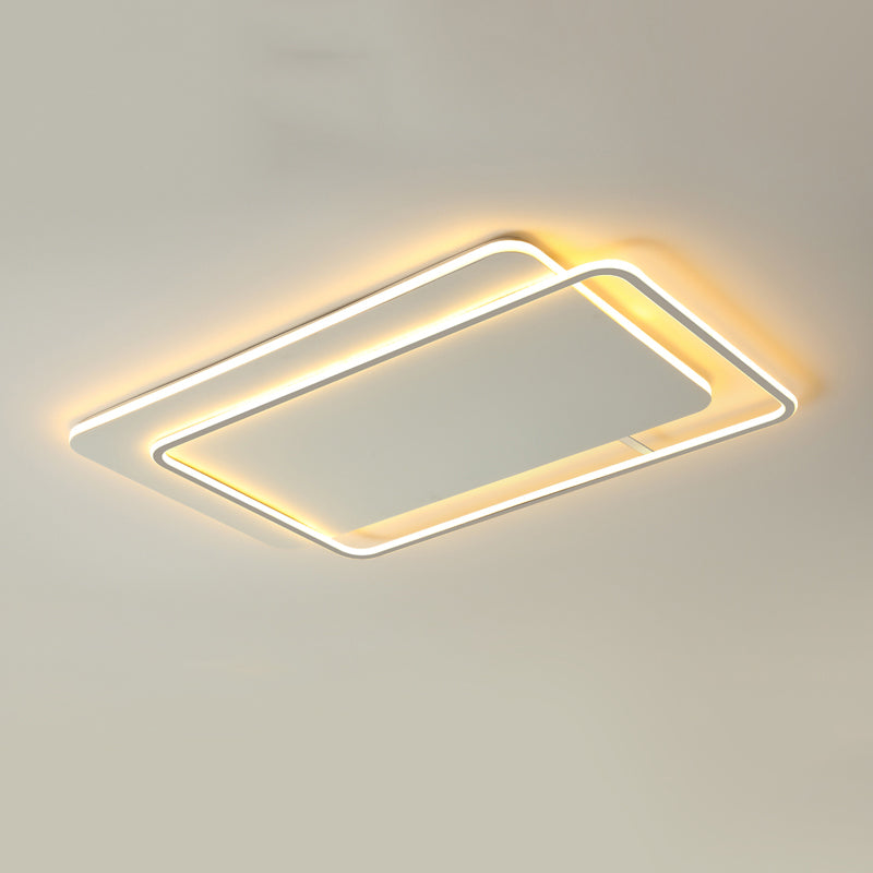 Modern LED Metal Flush Light White Flush Mount Ceiling Light for Living Room