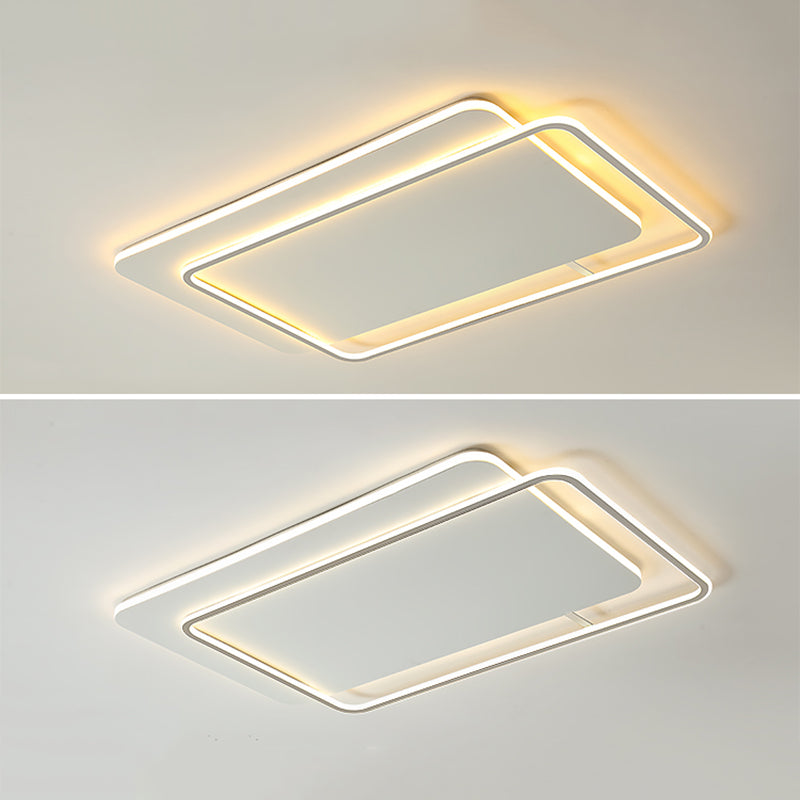 Modern LED Metal Flush Light White Flush Mount Ceiling Light for Living Room