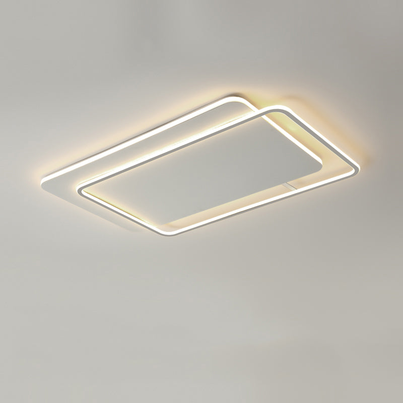 Modern LED Metal Flush Light White Flush Mount Ceiling Light for Living Room