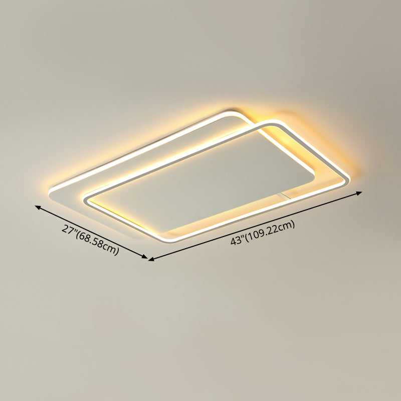 Modern LED Metal Flush Light White Flush Mount Ceiling Light for Living Room