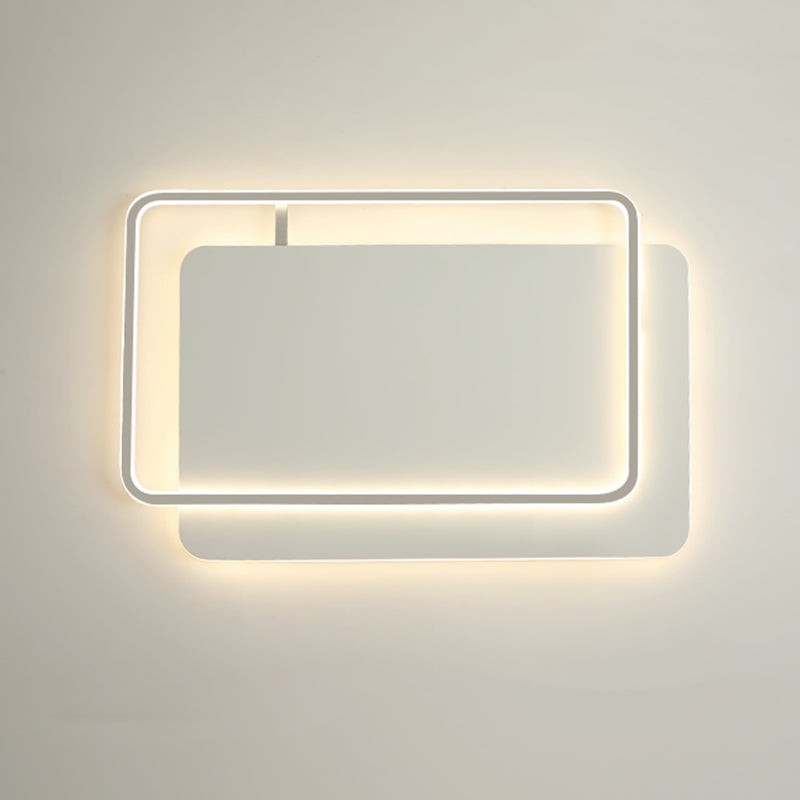 Modern LED Metal Flush Light White Flush Mount Ceiling Light for Living Room