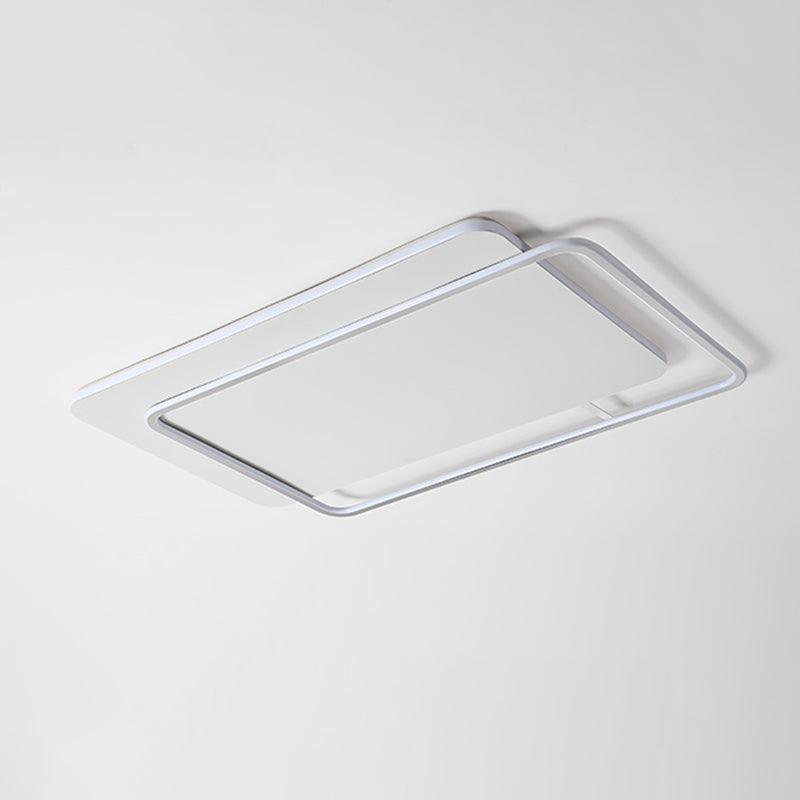 Modern LED Metal Flush Light White Flush Mount Ceiling Light for Living Room