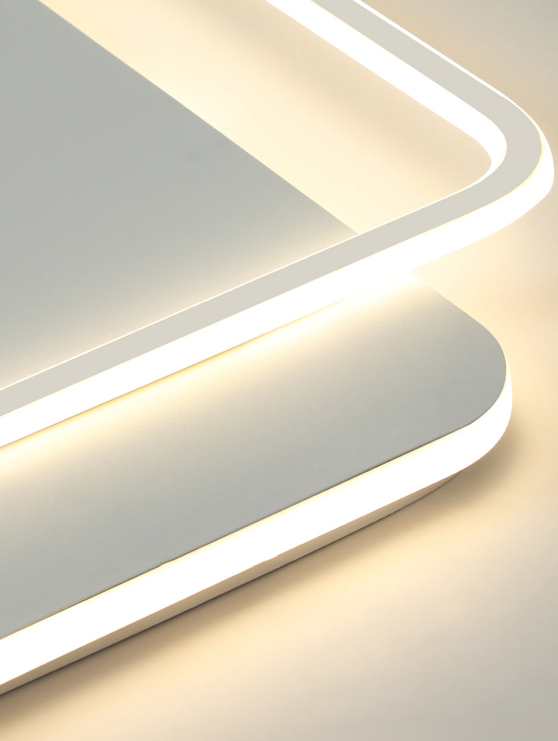 Modern LED Metal Flush Light White Flush Mount Ceiling Light for Living Room