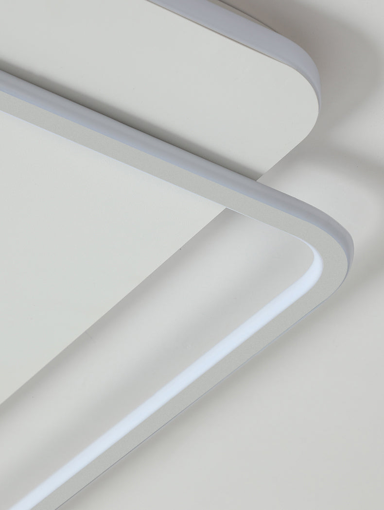 Modern LED Metal Flush Light White Flush Mount Ceiling Light for Living Room