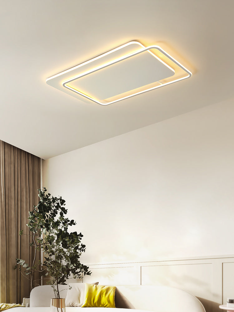 Modern LED Metal Flush Light White Flush Mount Ceiling Light for Living Room